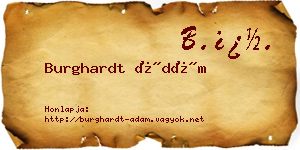 Burghardt Ádám névjegykártya